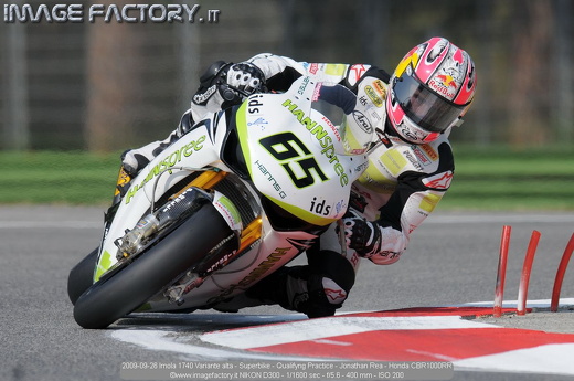 2009-09-26 Imola 1740 Variante alta - Superbike - Qualifyng Practice - Jonathan Rea - Honda CBR1000RR